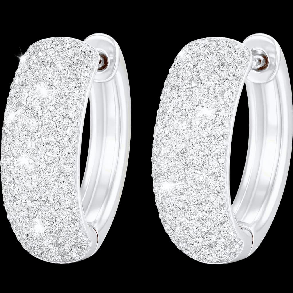 Diamond pavé hoop earrings