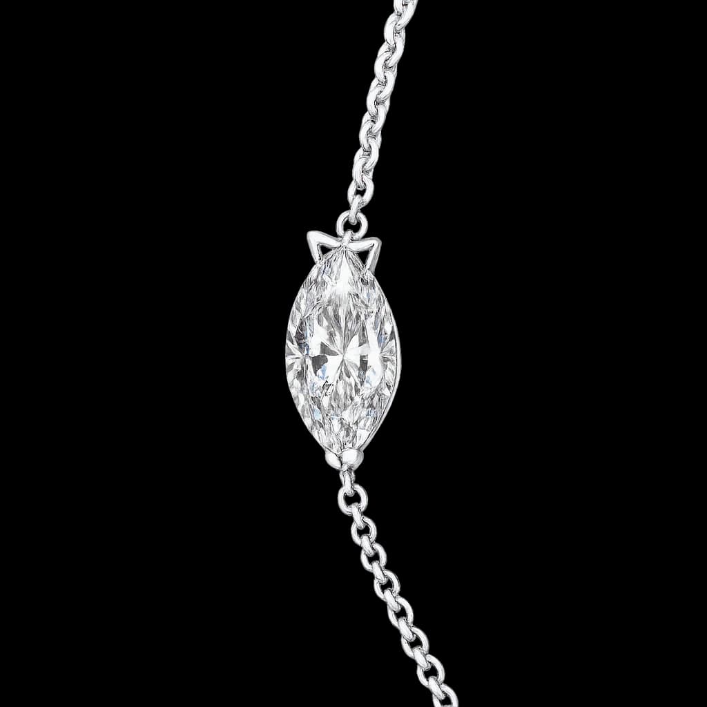Delicate marquise diamond bracelet