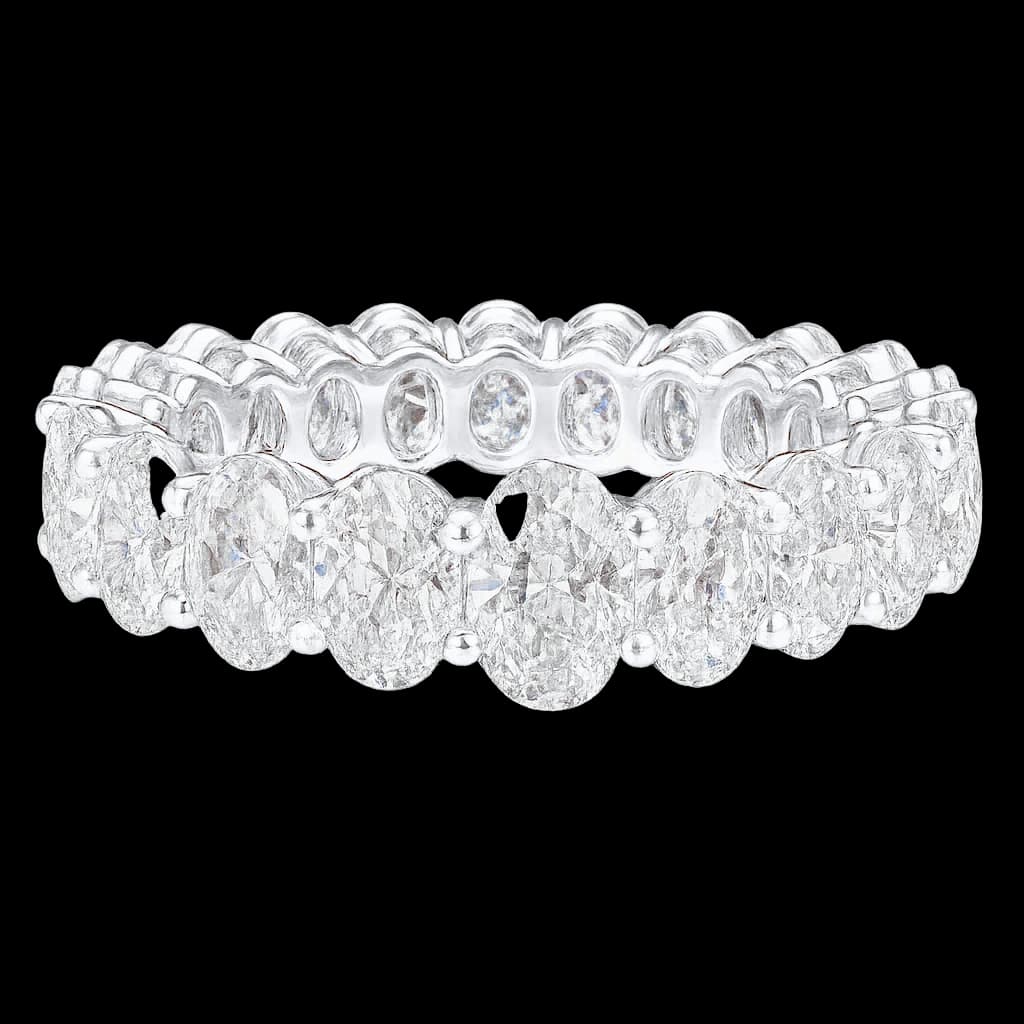 Oval diamond eternity ring