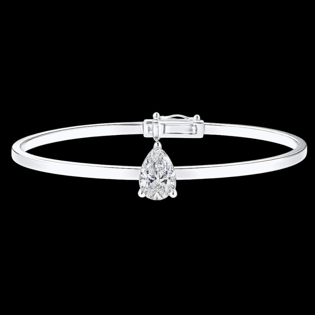 Pear diamond bangle