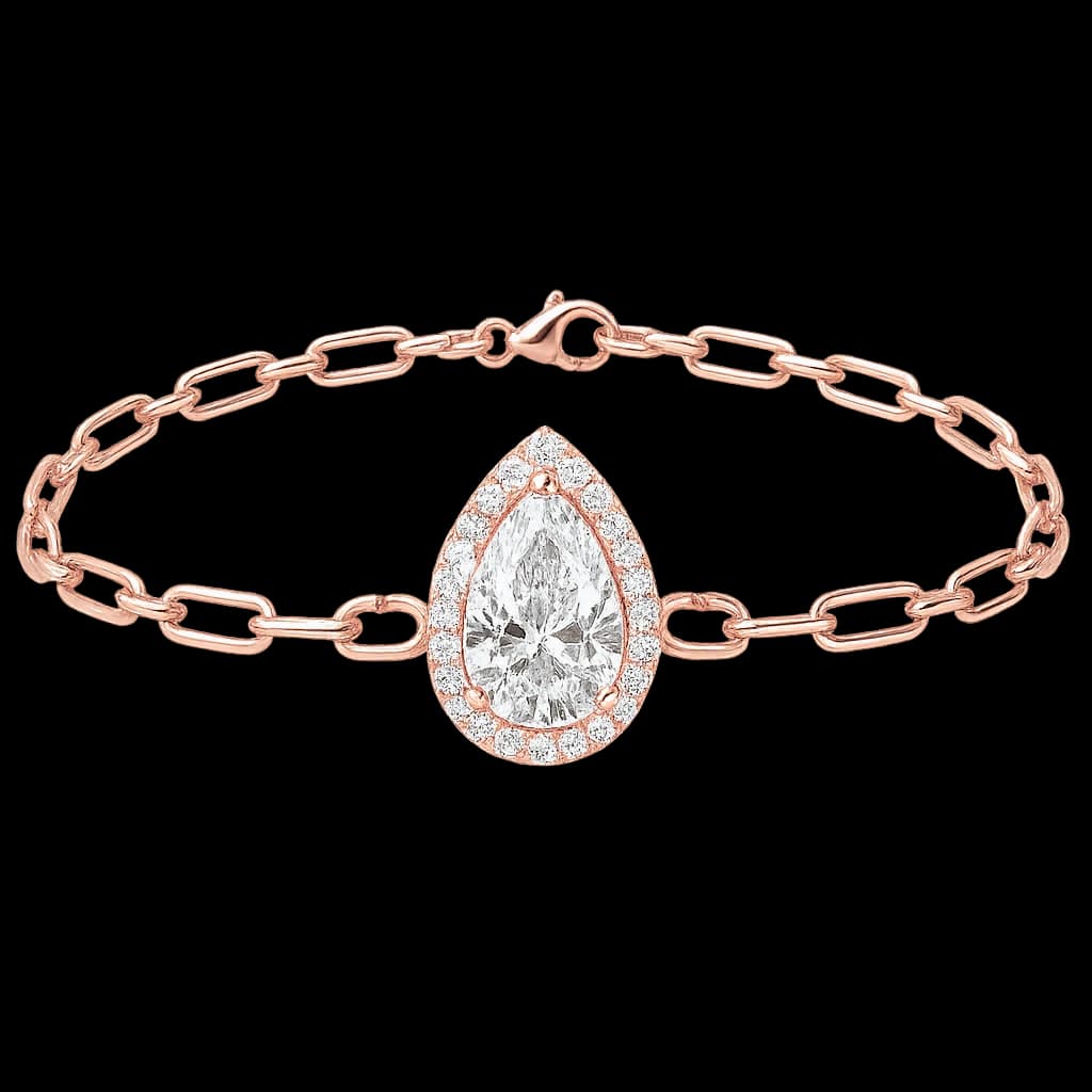 Pear diamond tennis bracelet
