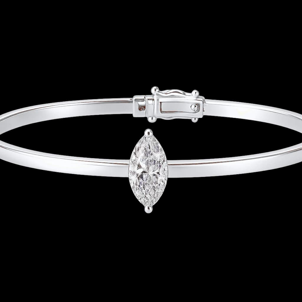 Marquise diamond bangle