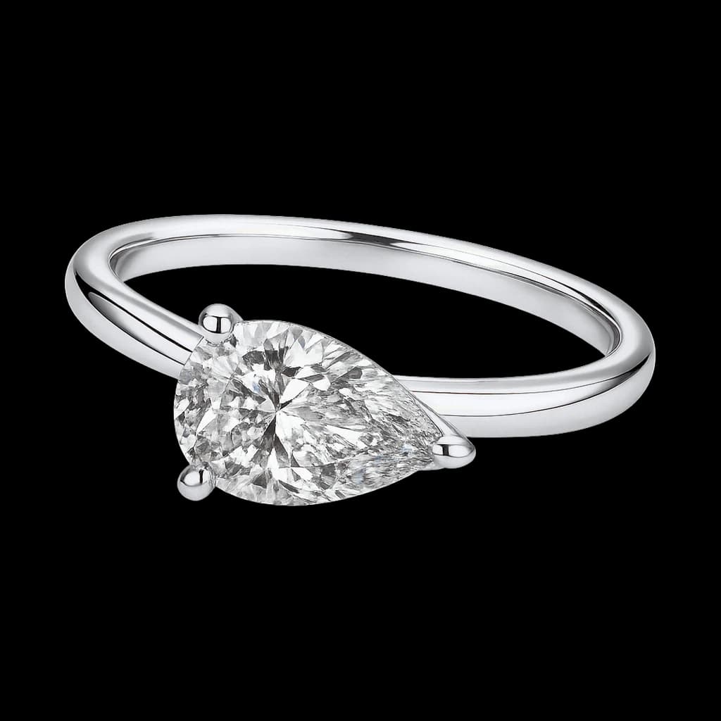 Pear diamond engagement ring