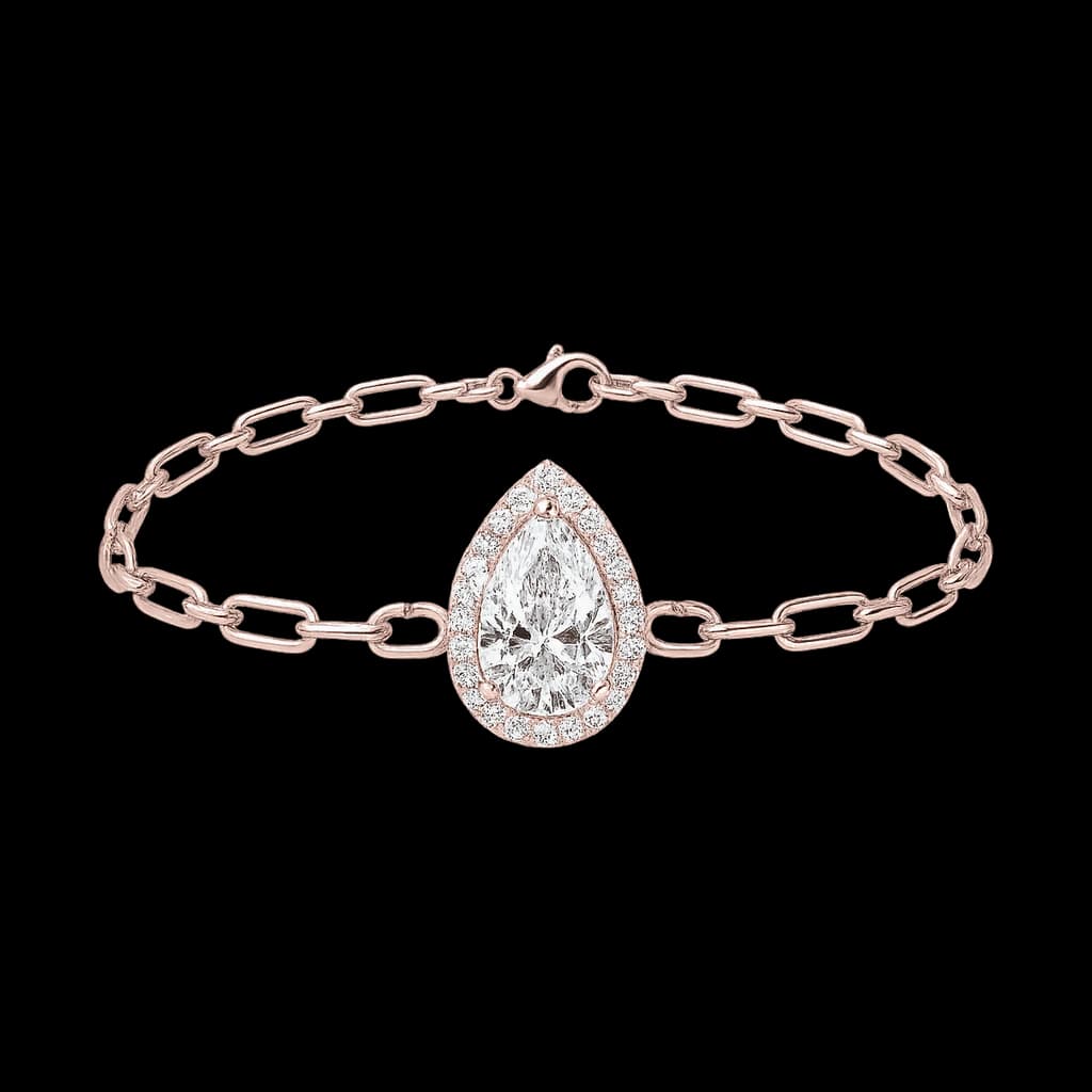 Pear diamond tennis bracelet