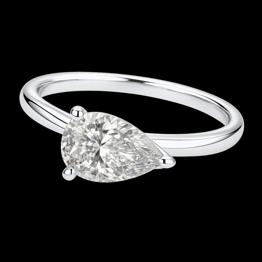 Pear diamond engagement ring