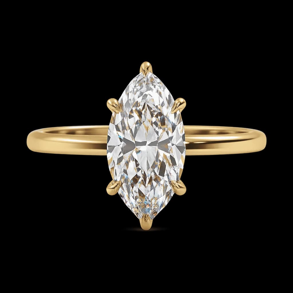 Marquise solitaire engagement ring
