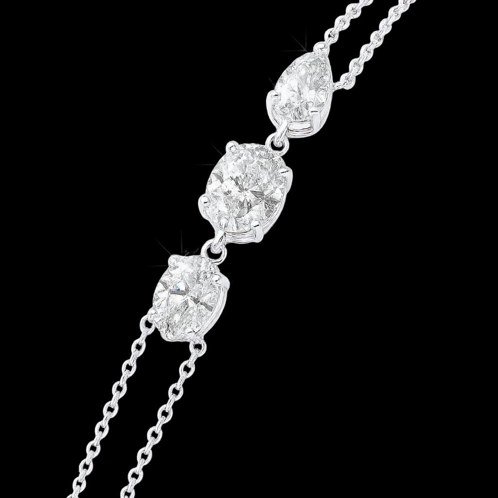 Triple round diamond bracelet