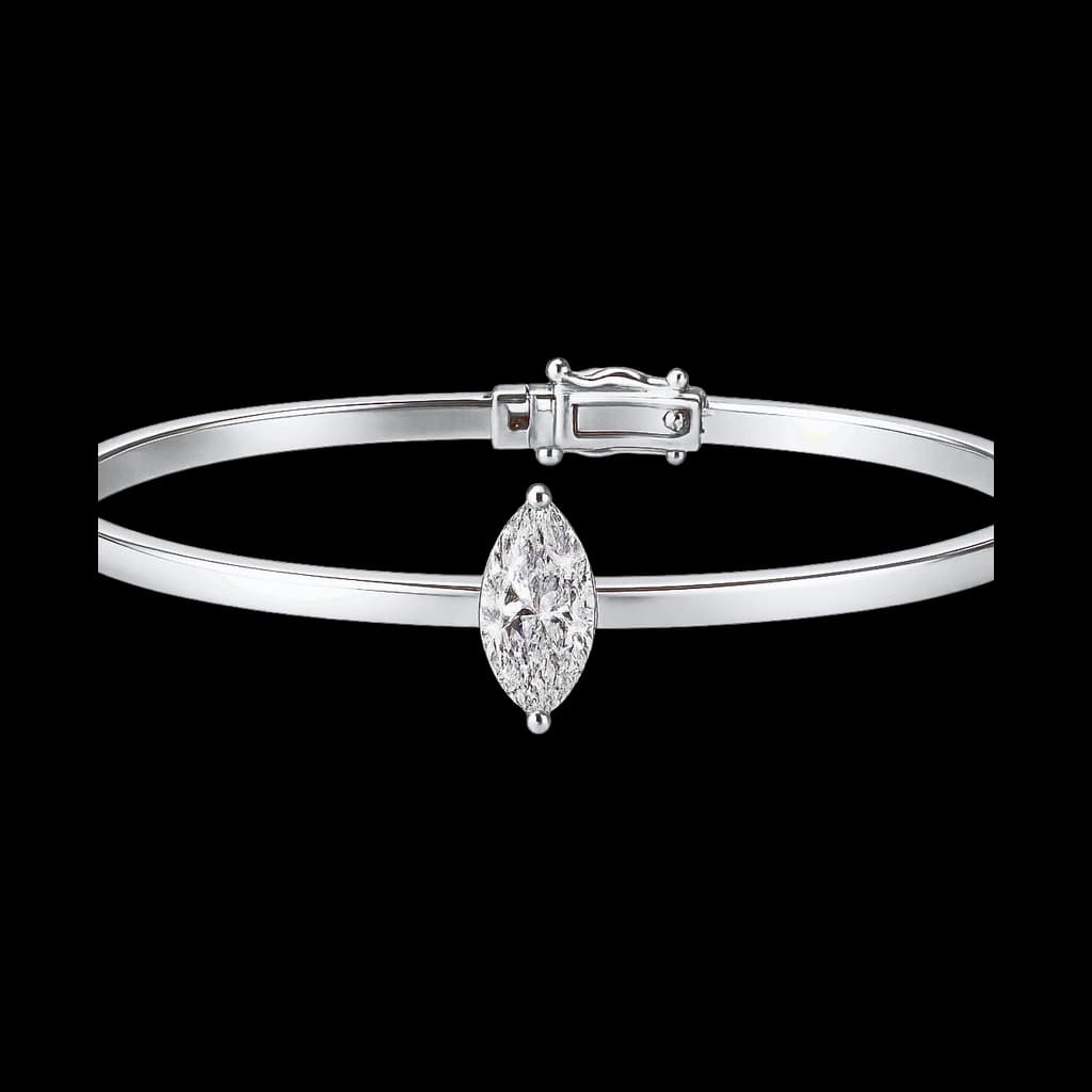 Marquise diamond bangle