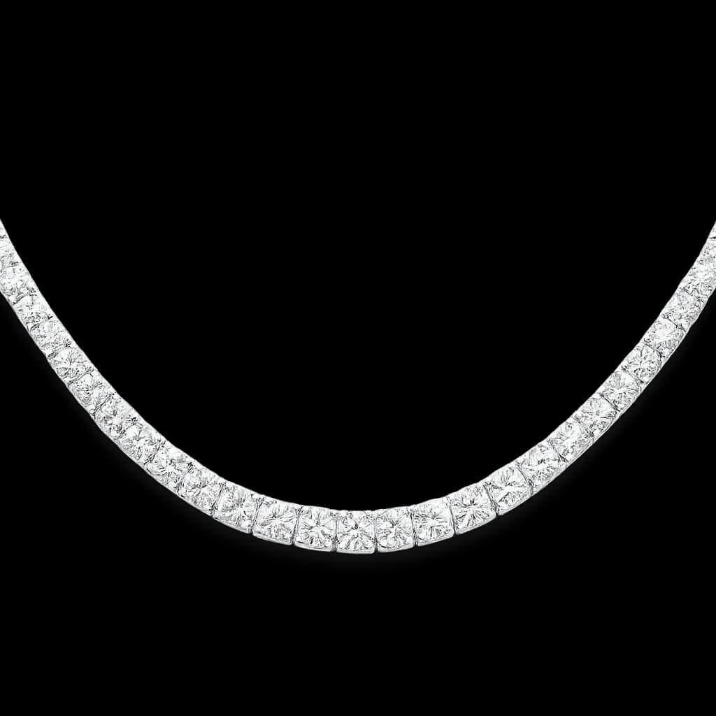 White gold diamond rivière necklace