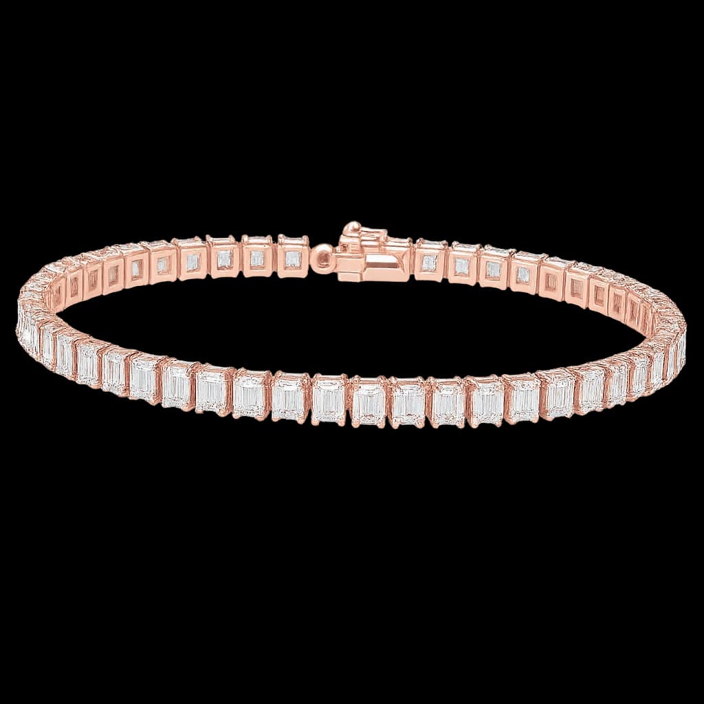 Emerald diamond tennis bracelet