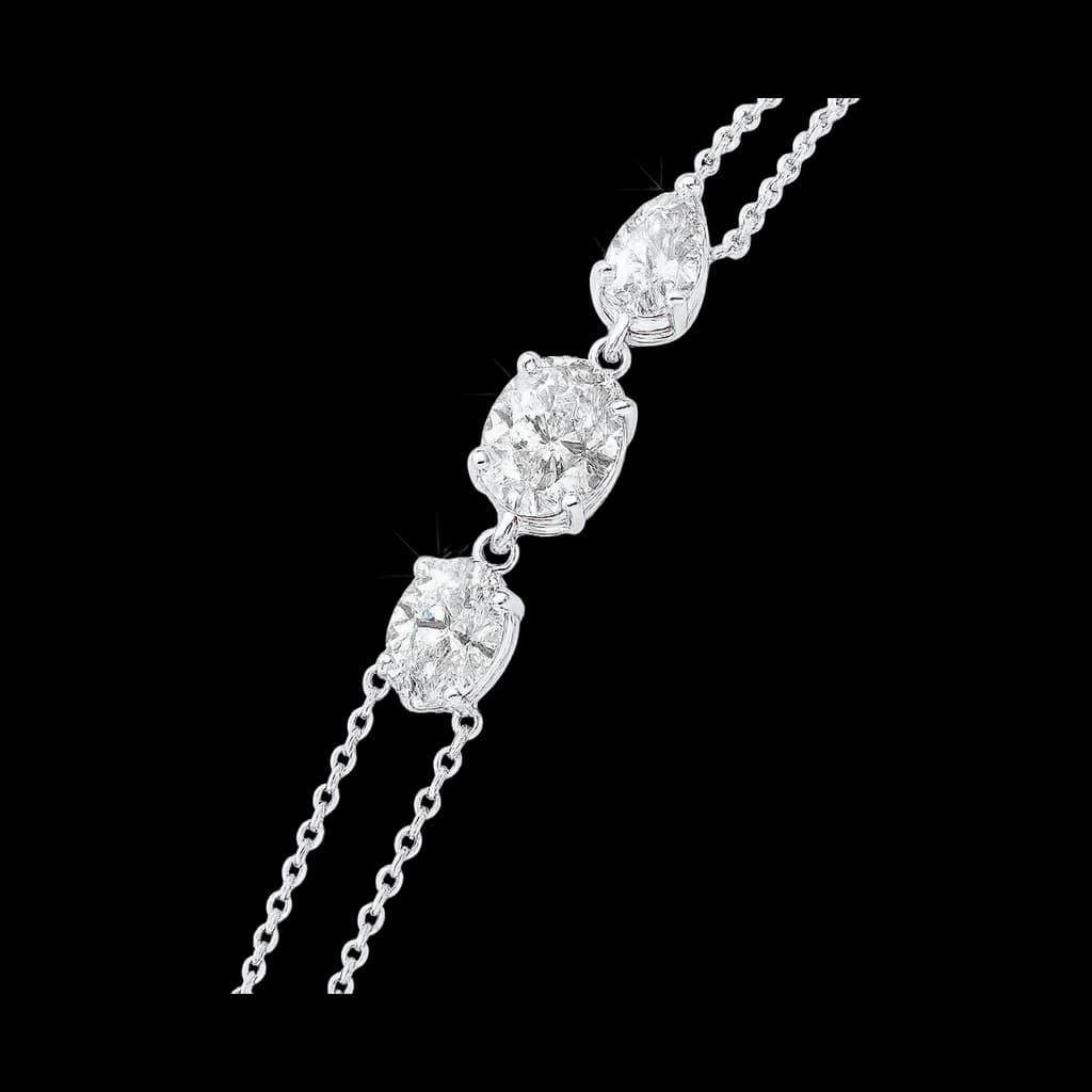 Triple round diamond bracelet