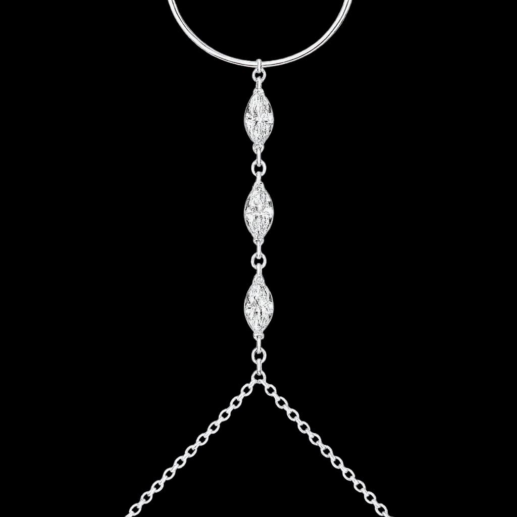 Delicate diamond hand chain
