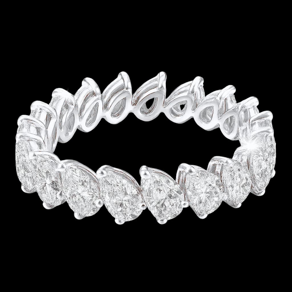 Pear diamond eternity ring