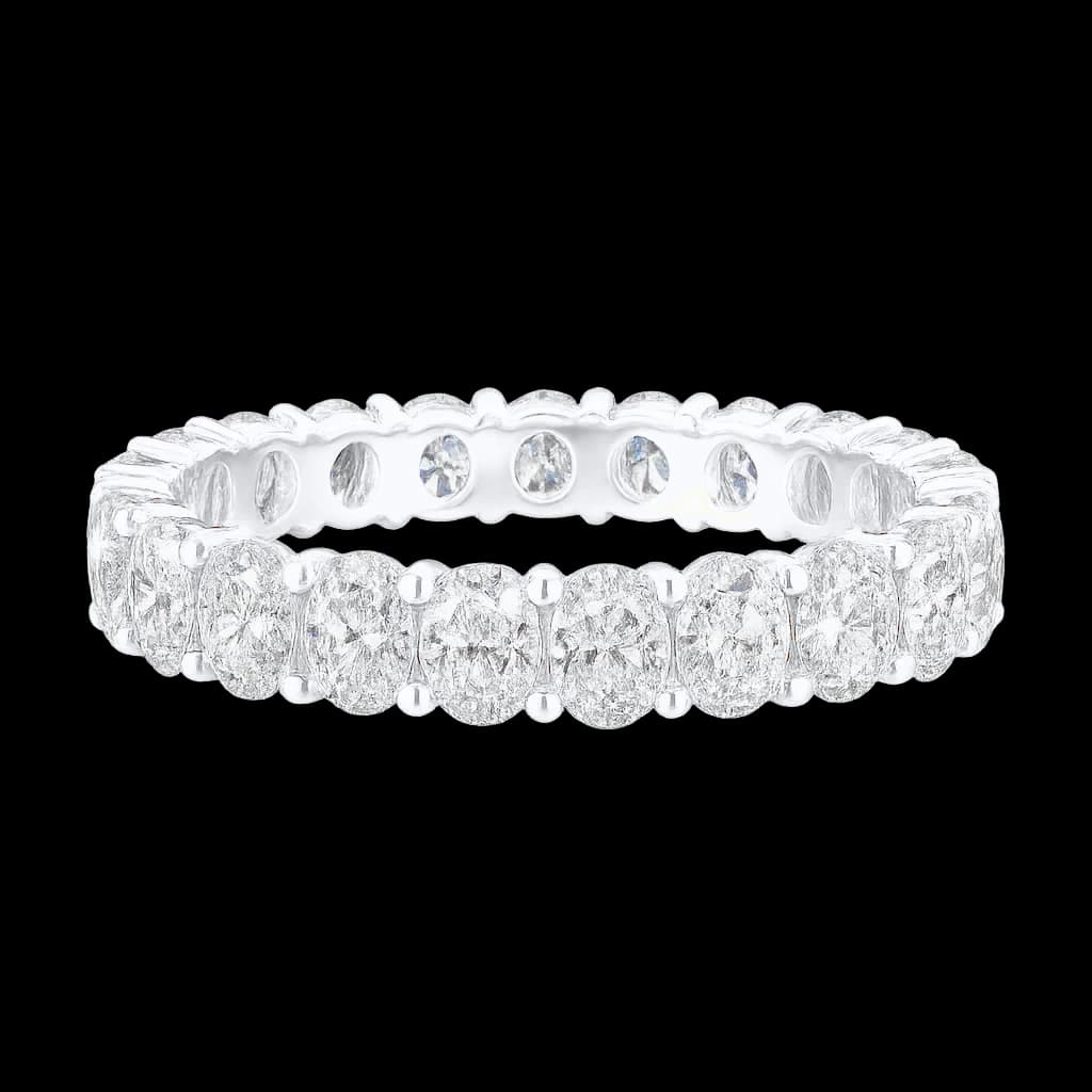 Oval diamond eternity ring